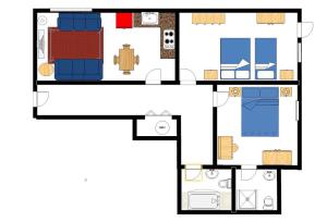 Floorplan of Isaac Brock self catering apartment at The Albany