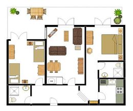 Floorplan of Le Lacheur self catering apartment at The Albany