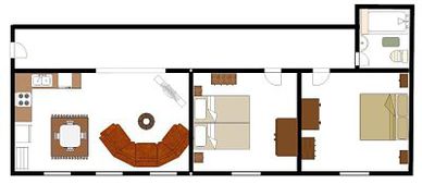 Floorplan of Carl Hester self catering apartment at The Albany